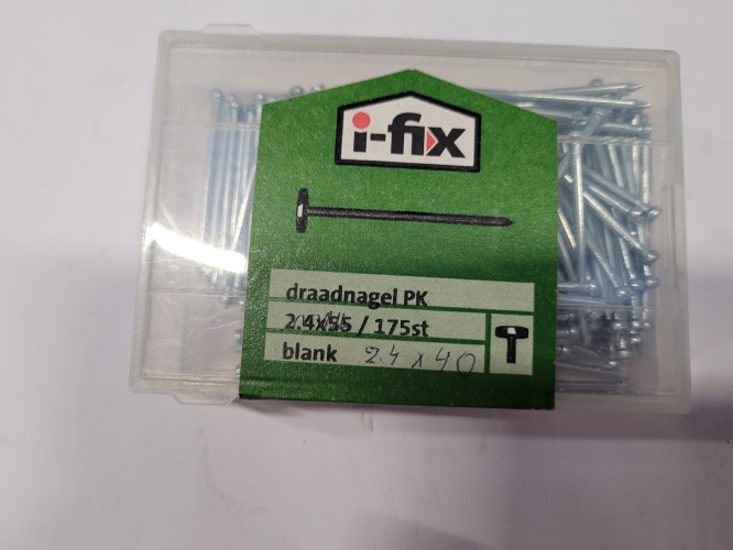 Draadnagel  I-fix  2.4 x55  175 stuks